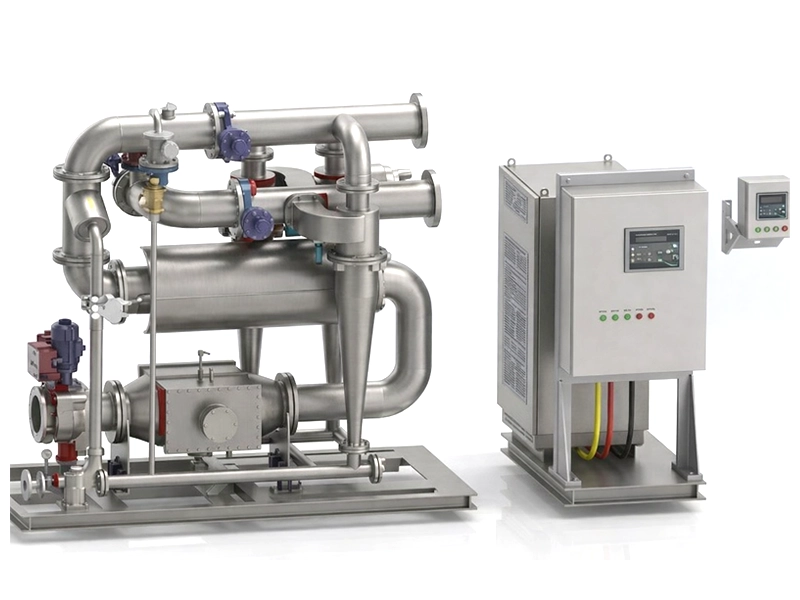 BWMS ultrasonic pre-treatment in-line installation reference image